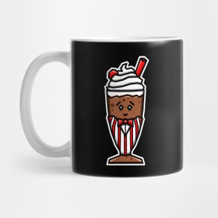 Cute Chocolate Milkshake in Soda Jerk (Clerk) Uniform Gift for Chocolate Lovers - Chocolate Milkshake Mug